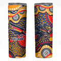 Adelaide Crows Skinny Tumbler Aboriginal Dot Pattern - Football Mascot Heritage Pride