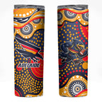 Adelaide Crows Skinny Tumbler Aboriginal Dot Pattern - Football Mascot Heritage Pride