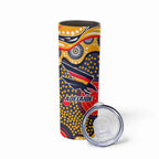 Adelaide Crows Skinny Tumbler Aboriginal Dot Pattern - Football Mascot Heritage Pride