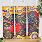Adelaide Crows Skinny Tumbler Aboriginal Dot Pattern - Football Mascot Heritage Pride