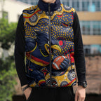Adelaide Crows Sleeveless Puffer Jacket Aboriginal Dot Pattern - Football Mascot Heritage Pride