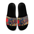 Adelaide Crows Slide Sandals Aboriginal Dot Pattern - Football Mascot Heritage Pride