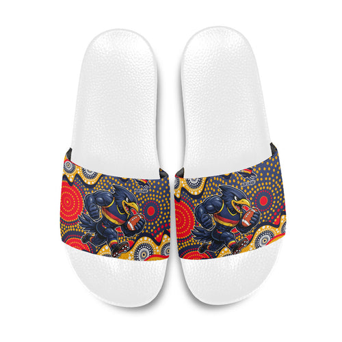Adelaide Crows Slide Sandals Aboriginal Dot Pattern - Football Mascot Heritage Pride
