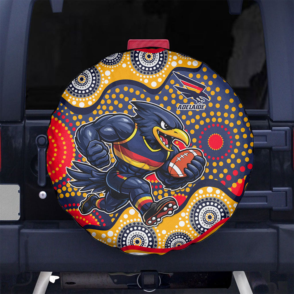 Adelaide Crows Spare Tire Cover Aboriginal Dot Pattern - Football Mascot Heritage Pride