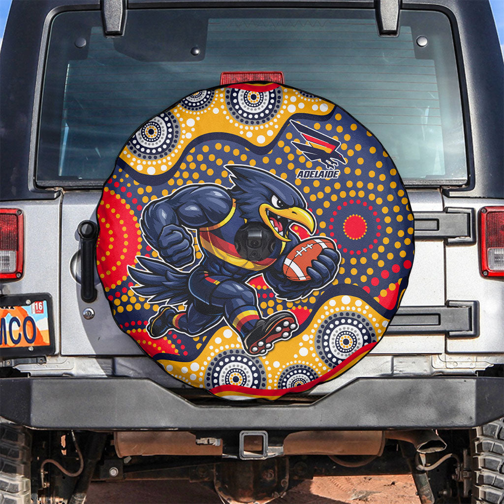 Adelaide Crows Spare Tire Cover Aboriginal Dot Pattern - Football Mascot Heritage Pride