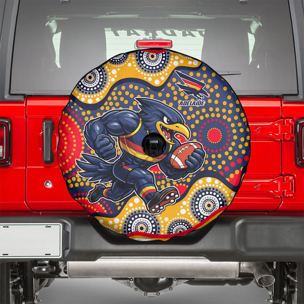 Adelaide Crows Spare Tire Cover Aboriginal Dot Pattern - Football Mascot Heritage Pride