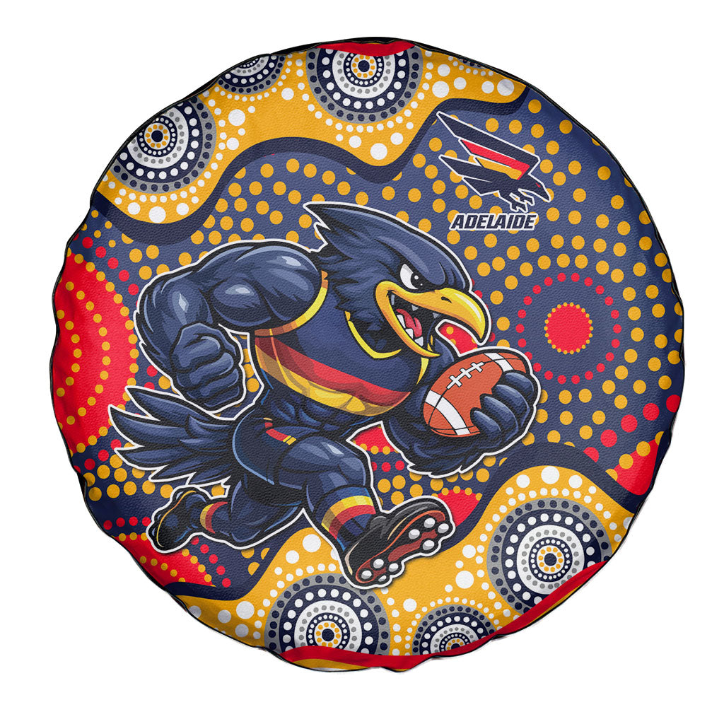 Adelaide Crows Spare Tire Cover Aboriginal Dot Pattern - Football Mascot Heritage Pride