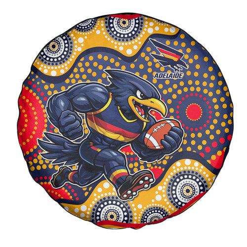 Adelaide Crows Spare Tire Cover Aboriginal Dot Pattern - Football Mascot Heritage Pride