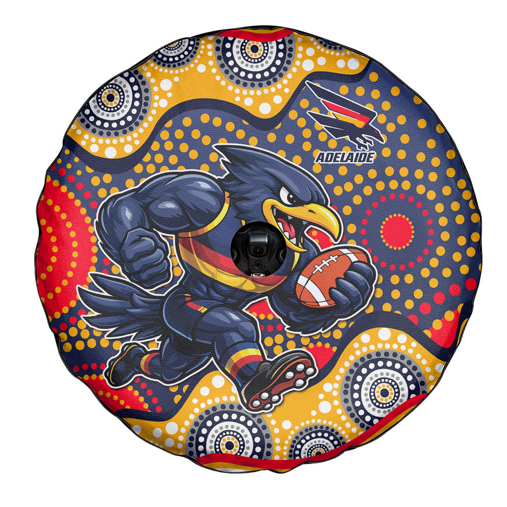 Adelaide Crows Spare Tire Cover Aboriginal Dot Pattern - Football Mascot Heritage Pride