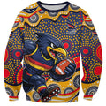 Adelaide Crows Sweatshirt Aboriginal Dot Pattern - Football Mascot Heritage Pride
