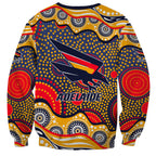 Adelaide Crows Sweatshirt Aboriginal Dot Pattern - Football Mascot Heritage Pride