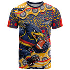 Adelaide Crows T Shirt Aboriginal Dot Pattern - Football Mascot Heritage Pride