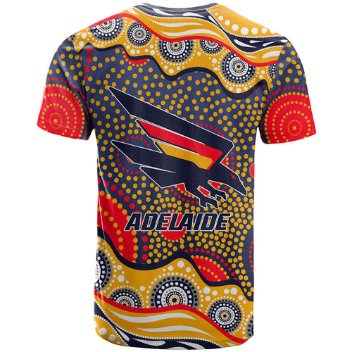 Adelaide Crows T Shirt Aboriginal Dot Pattern - Football Mascot Heritage Pride