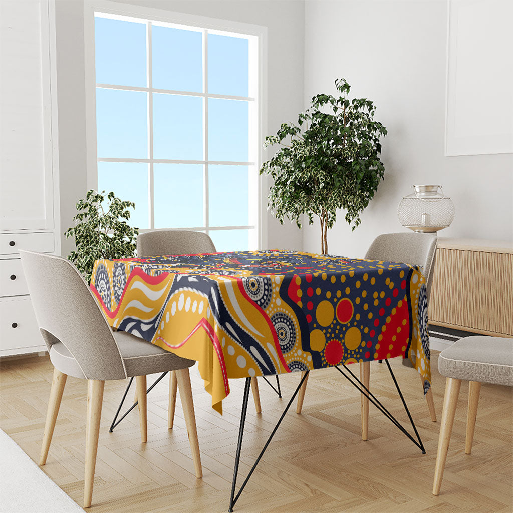 Adelaide Crows Tablecloth Aboriginal Dot Pattern - Football Mascot Heritage Pride