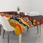 Adelaide Crows Tablecloth Aboriginal Dot Pattern - Football Mascot Heritage Pride
