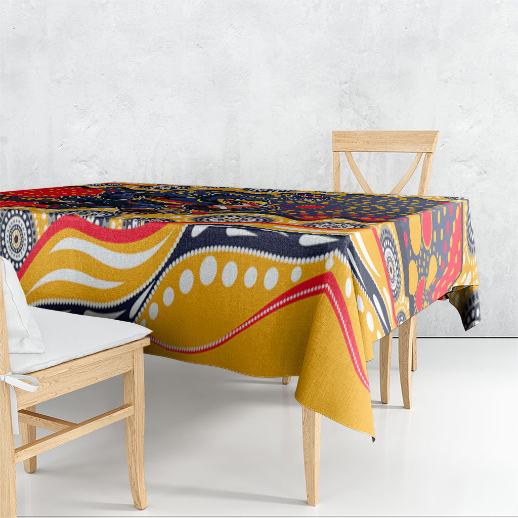 Adelaide Crows Tablecloth Aboriginal Dot Pattern - Football Mascot Heritage Pride