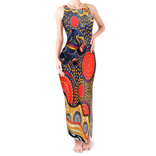 Adelaide Crows Tank Maxi Dress Aboriginal Dot Pattern - Football Mascot Heritage Pride