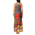 Adelaide Crows Tank Maxi Dress Aboriginal Dot Pattern - Football Mascot Heritage Pride