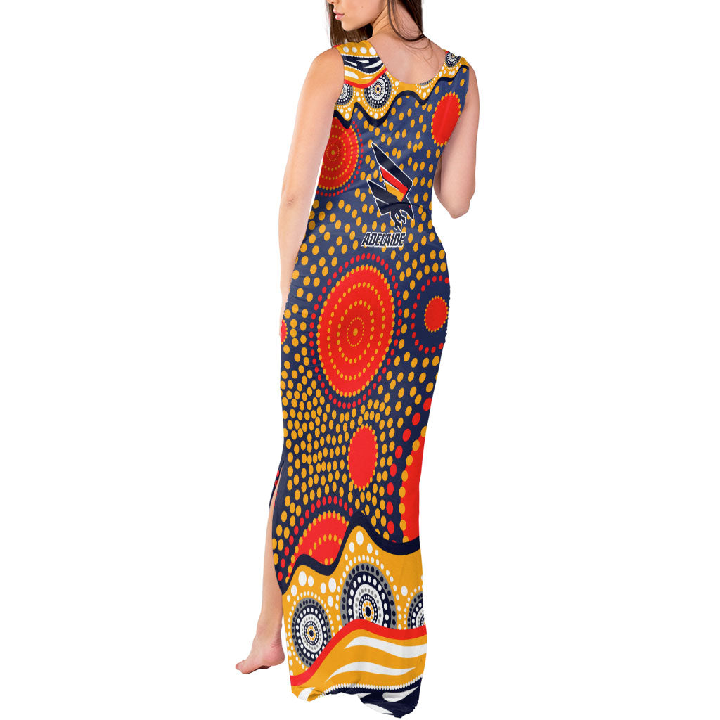 Adelaide Crows Tank Maxi Dress Aboriginal Dot Pattern - Football Mascot Heritage Pride
