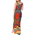 Adelaide Crows Tank Maxi Dress Aboriginal Dot Pattern - Football Mascot Heritage Pride