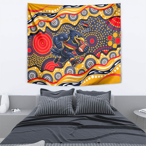 Adelaide Crows Tapestry Aboriginal Dot Pattern - Football Mascot Heritage Pride