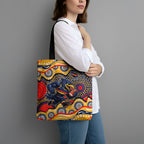 Adelaide Crows Tote Bag Aboriginal Dot Pattern - Football Mascot Heritage Pride