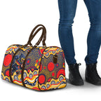 Adelaide Crows Travel Bag Aboriginal Dot Pattern - Football Mascot Heritage Pride