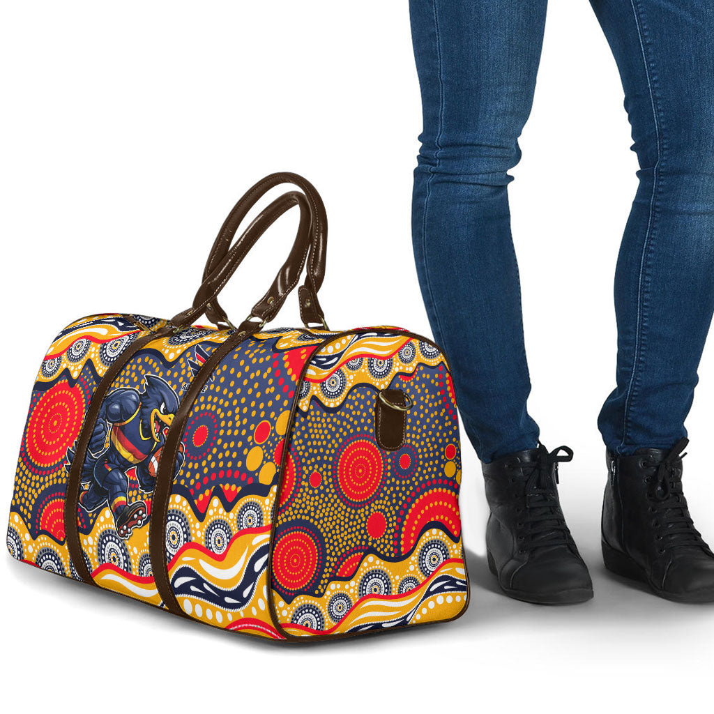 Adelaide Crows Travel Bag Aboriginal Dot Pattern - Football Mascot Heritage Pride