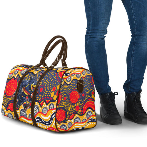 Adelaide Crows Travel Bag Aboriginal Dot Pattern - Football Mascot Heritage Pride