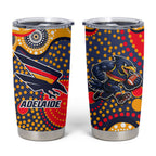 Adelaide Crows Tumbler Cup Aboriginal Dot Pattern - Football Mascot Heritage Pride
