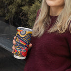 Adelaide Crows Tumbler Cup Aboriginal Dot Pattern - Football Mascot Heritage Pride