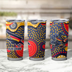 Adelaide Crows Tumbler Cup Aboriginal Dot Pattern - Football Mascot Heritage Pride