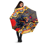 Adelaide Crows Umbrella Aboriginal Dot Pattern - Football Mascot Heritage Pride