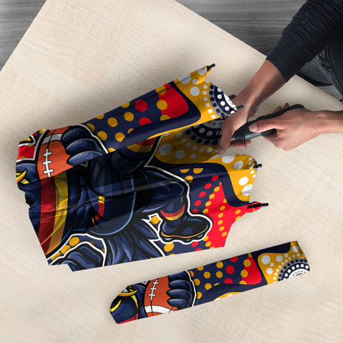 Adelaide Crows Umbrella Aboriginal Dot Pattern - Football Mascot Heritage Pride