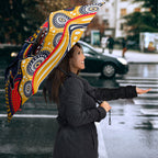 Adelaide Crows Umbrella Aboriginal Dot Pattern - Football Mascot Heritage Pride