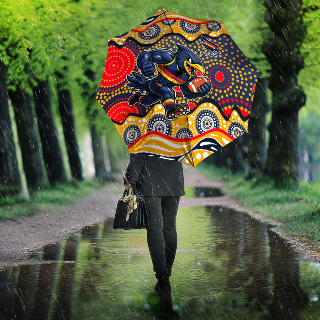 Adelaide Crows Umbrella Aboriginal Dot Pattern - Football Mascot Heritage Pride