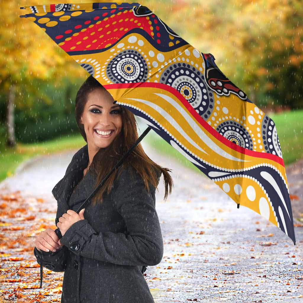 Adelaide Crows Umbrella Aboriginal Dot Pattern - Football Mascot Heritage Pride