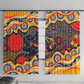 Adelaide Crows Window Curtain Aboriginal Dot Pattern - Football Mascot Heritage Pride