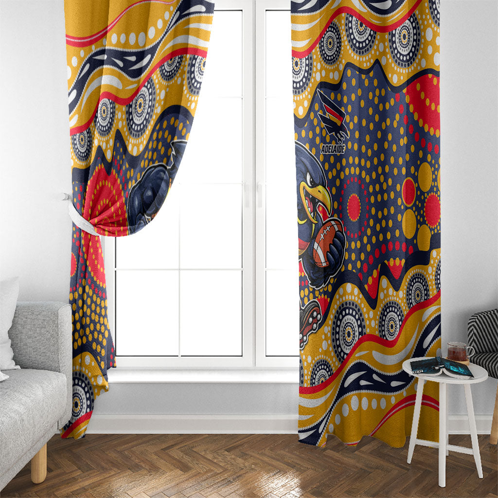 Adelaide Crows Window Curtain Aboriginal Dot Pattern - Football Mascot Heritage Pride