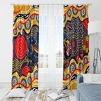 Adelaide Crows Window Curtain Aboriginal Dot Pattern - Football Mascot Heritage Pride