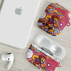 Brisbane Lions AirPods Case Aboriginal Dot Pattern - Football Mascot Heritage Pride