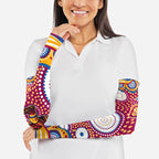 Brisbane Lions Arm Sleeves Aboriginal Dot Pattern - Football Mascot Heritage Pride