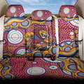 Brisbane Lions Back Car Seat Cover Aboriginal Dot Pattern - Football Mascot Heritage Pride