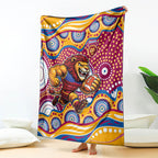 Brisbane Lions Blanket Aboriginal Dot Pattern - Football Mascot Heritage Pride