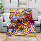 Brisbane Lions Blanket Aboriginal Dot Pattern - Football Mascot Heritage Pride