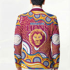 Brisbane Lions Blazer Aboriginal Dot Pattern - Football Mascot Heritage Pride