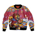 Brisbane Lions Bomber Jacket Aboriginal Dot Pattern - Football Mascot Heritage Pride