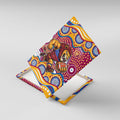 Brisbane Lions Canvas Wall Art Aboriginal Dot Pattern - Football Mascot Heritage Pride