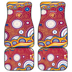 Brisbane Lions Car Mats Aboriginal Dot Pattern - Football Mascot Heritage Pride