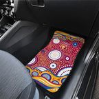 Brisbane Lions Car Mats Aboriginal Dot Pattern - Football Mascot Heritage Pride